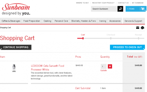The Sunbeam website
