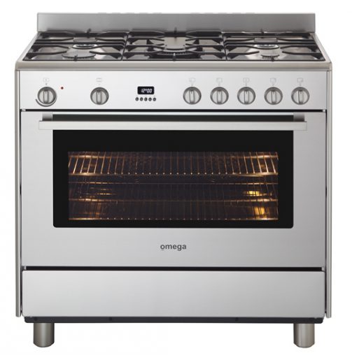 Omega 90-centimetre Dual Fuel Freestanding Cooker with Twin Fan (OF901XZ) Why: This Italian made cooker has five burners, including a wok burner, and six cooking functions. How Much: RRP $2,199