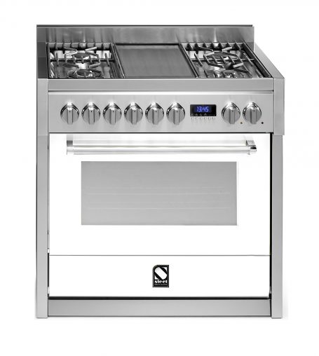 Steel Genesi G9S-4T Why: With multiple colour options to suit tastes and kitchen styles, this cooker with two steam functions and nine oven functions is a flexible and highly functional option. How Much: RRP $6,999