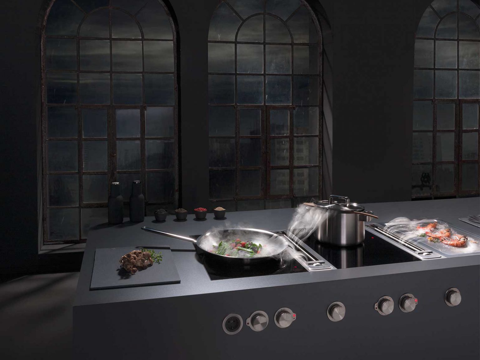 Bora adds more cooktop options to Professional downdraft extraction