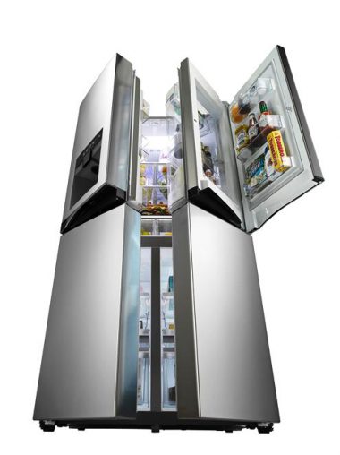 LG 5-Door French Door Refrigerator (GF-5D712SL) has Three full-width shelves and slim in-door ice maker to increase internal space (RRP $4,849).