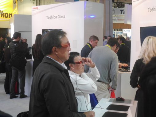Little could be said of Toshiba Glass at the Japanese company's stand save for it being new and an initiative out of Toshiba Japan. It certainly was popular.