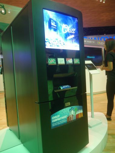 This technology is sure to pop in 2015! The Chill by Hisense is a home vending machine. It's able to stock 72 cans and/or bottles of varying sizes and has a child lock so soft and hard drinks can be stored side-by-side. There's even a case cooling drawer to keep spares chilling in preparation for packing.