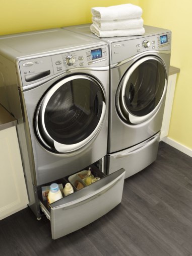 Whirlpool Smart Laundry Launched at the 2015 International CES, Whirlpool has partnered with the Google-owned Nest to create a pair of Smart laundry appliances, which features custom downloadable cycles.