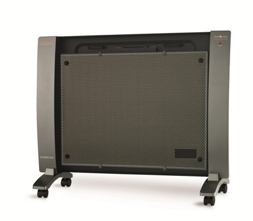 Kambrook 1500W Micathermic Heater (KMH100, RRP $119), with two heat settings and variable thermostat control.