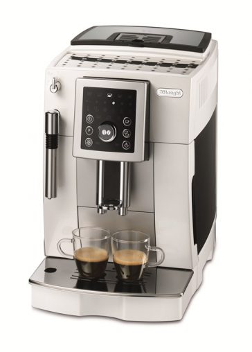 De’Longhi Compact White (ECAM23210W, RRP $1,099) This space-saving fully automatic coffee machine has one-touch preparation, a silent integrated grinder and a classy white exterior to match current kitchen trends.