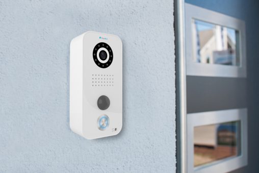 DoorBird Door Bell DoorBird is simple to install and will work with existing electronic locks and door chimes, or on its own as a video enabled doorbell. It can cope with rain, snow, heat and frost. Vision can be accessed through a tablet and smartphone app.