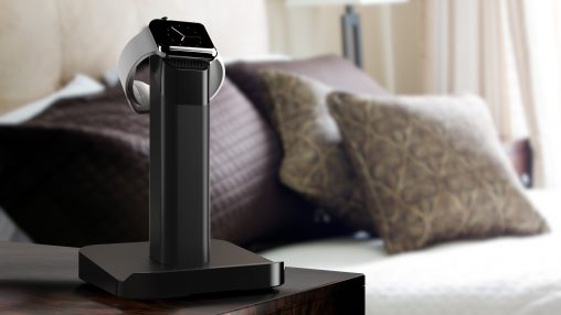 Griffin WatchStand This stand displays the Apple Watch on a pedestal, holding it at an easy viewing angle while charging. To keep the Watch securely in place, it features the Apple-provided magnetic charging cable.