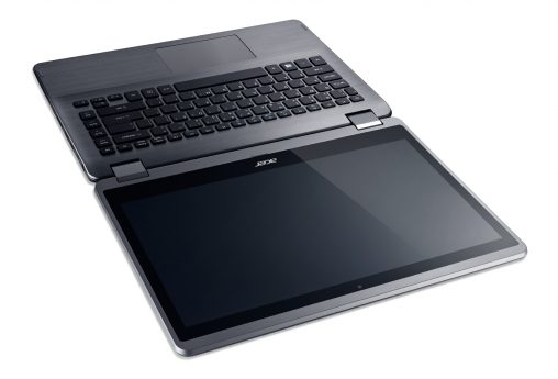Acer Aspire R 14 Playbook RRP $1,499 Acer’s unique 360-degree, dual-torque hinge design enables for easy conversion between four different modes — notebook, display, tent and pad.